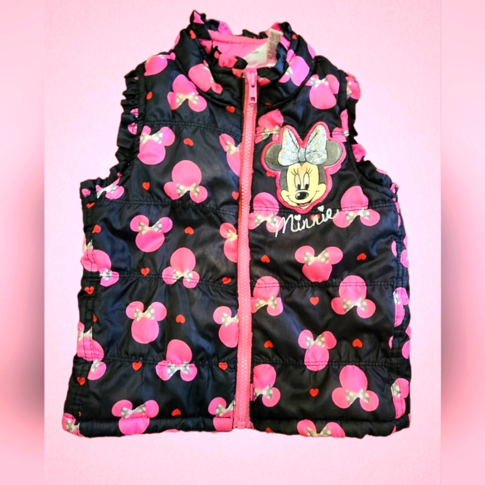 🎀Minnie Mouse Puffer🎀 Vest Size 3T